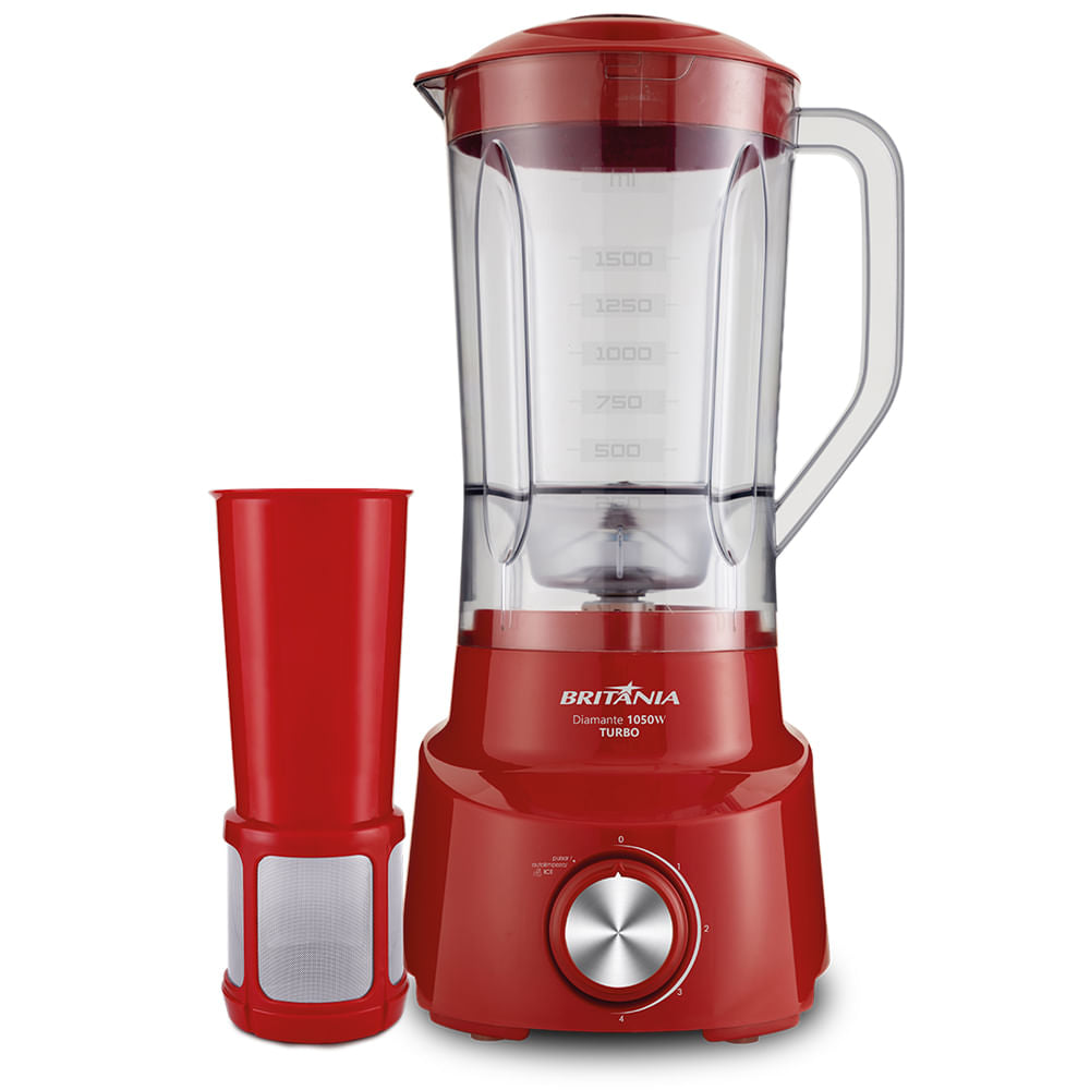 Liquidificador Britânia Diamante 800 com Filtro Vermelho