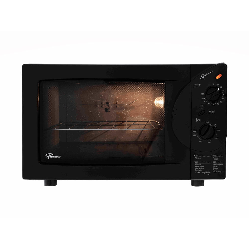 Forno Elétrico Fischer Gourmet Grill 44 litros - Preto