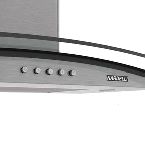 Coifa Nardelli Vidro Curvo Clean Kromanox 80cm