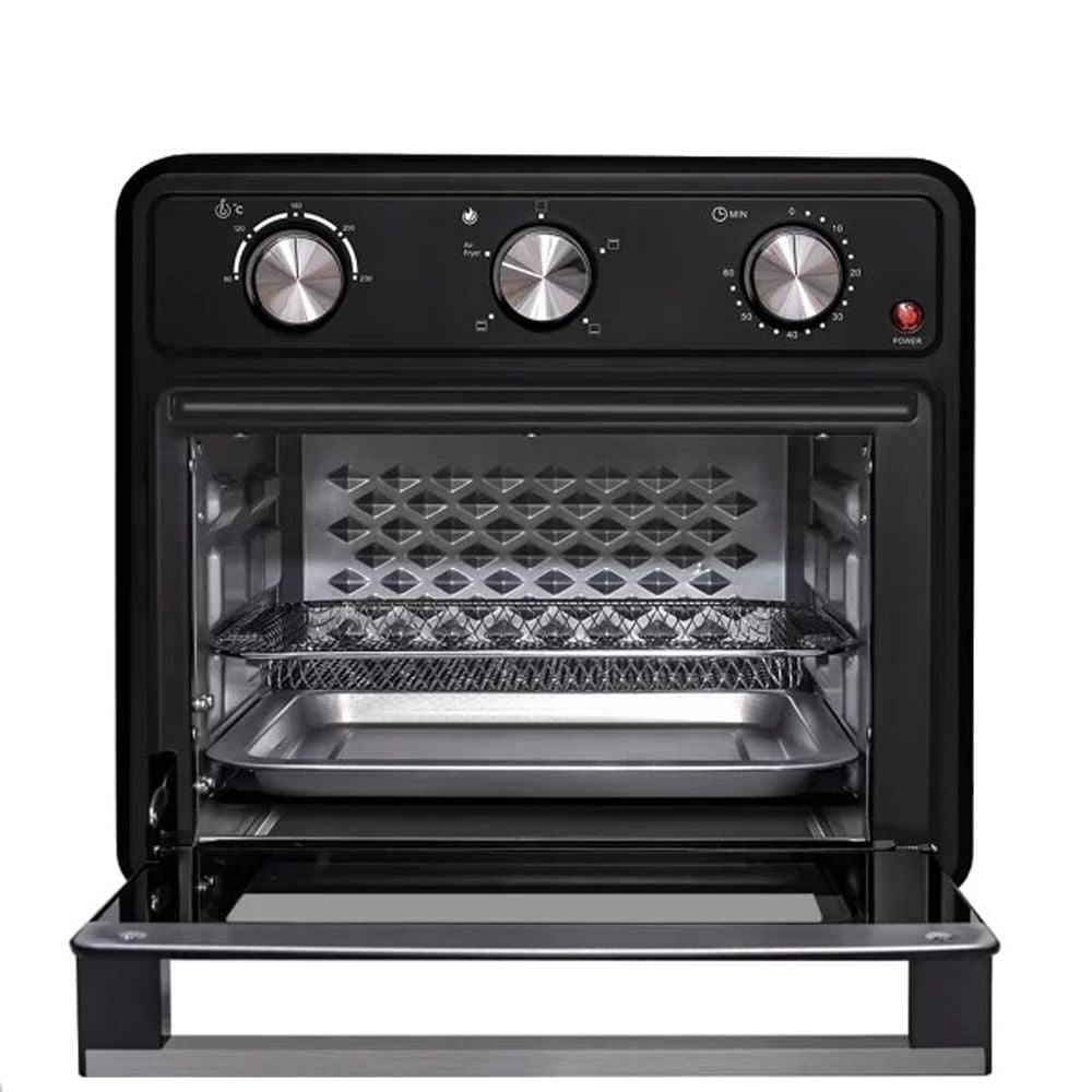 Forno Elétrico Fogatti Air Fryer 22 Litros - Preto