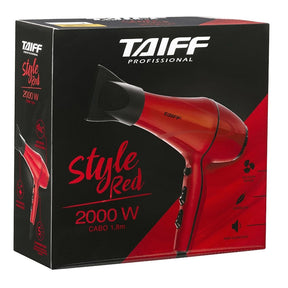 Secador de Cabelo Taiff Style Red 2000W Motor AC Profissional 5 temperaturas