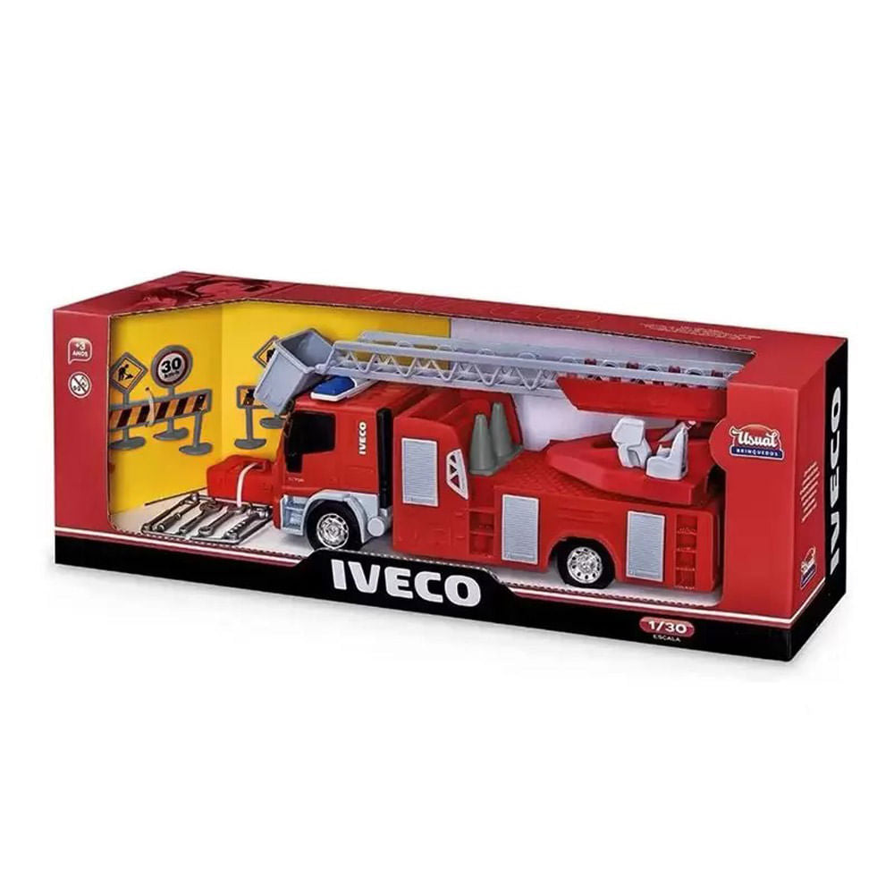 Caminhão de Bombeiro Usual Plastic 583 Iveco Tector - Vermelho