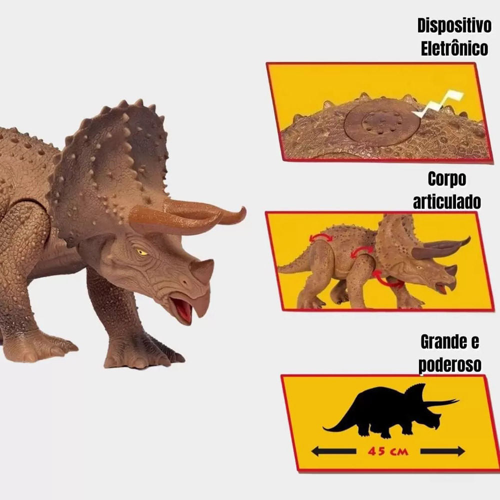 Dinossauro Cotiplás 2088 Dino World Tyrannosaurus Rex - Marrom